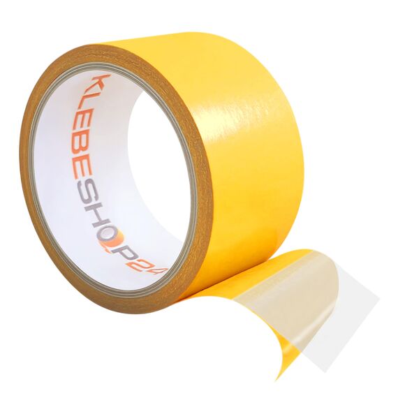 KLEBESHOP24 KLEBEBAND DOPPELSEITIG | Handreißbar | Breite wählbar | 10/50 m | Stark & permanent klebend | Universalklebeband für Papier, Metall, Kunststoff, Pappe, Holz etc. / 30 mm x 10 m