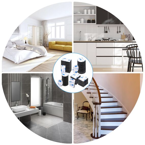 VFANDV Doppelseitiges Klebeband - 120 Stücke Klebepads Extra Stark 2MM Foam Adhesive Pads Für Küche, Büro, Auto - Blau