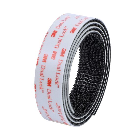 3M Dual Lock - flexibler Druckverschluss 3550TB Blister, 25 mm x 2.5m, Schwarz (1-er Pack)