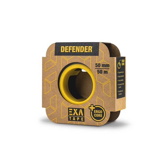 Defender EXA-TAPE mit ERGO-Core, Schwarz Matt, 50 mm x 50 m