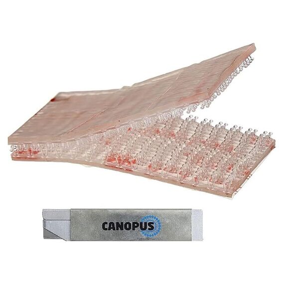 CANOPUS Profi Dual Lock SJ3560 Wasserfest (25mm x 50mm), 12 Stück, Wasserfest Klettband, Bilderaufhängestreifen Transparent Druckverschluss-System