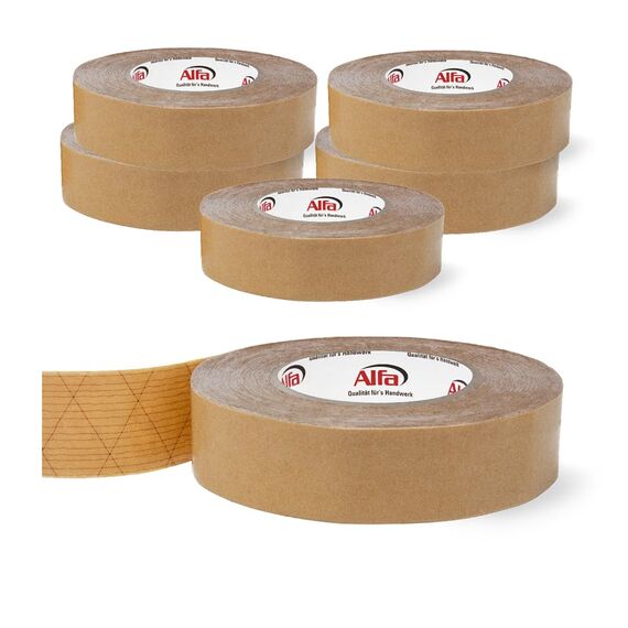 Alfa 6x Sockelleisten Klebeband 30 mm x 50 m doppelseitiges Klebeband mit hoher Anfangs-/Dauerklebkraft zur Montage von Sockelleisten