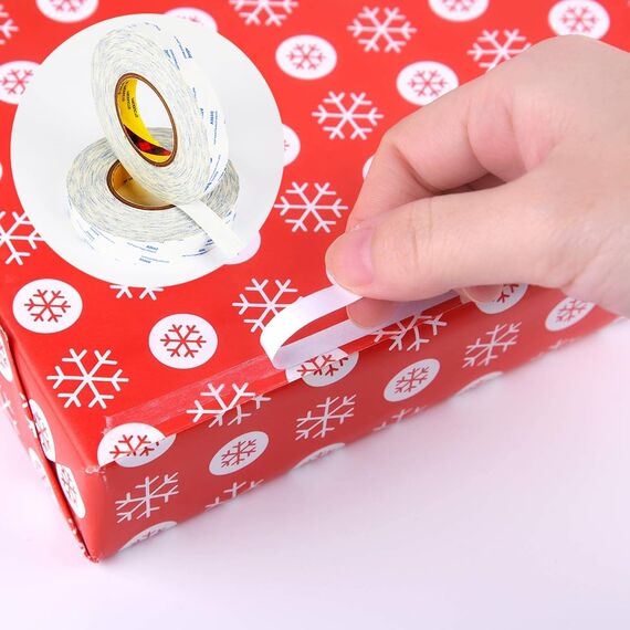 Rusoz Doppelseitiges Klebeband Dünn 9488A, Transparent Montageband Starkes Dünn Wasserfest Hitzebeständig 15 mm Breit, 50 m Lang, 0,15 mm Dick Für Basteln, Dekorieren