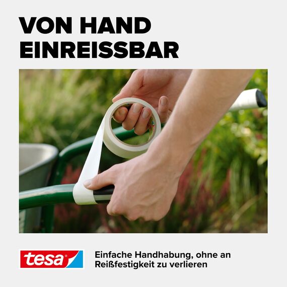 tesa Gewebeband, ökologisch, weiß, 56432-00001-00 20 m : 38 mm
