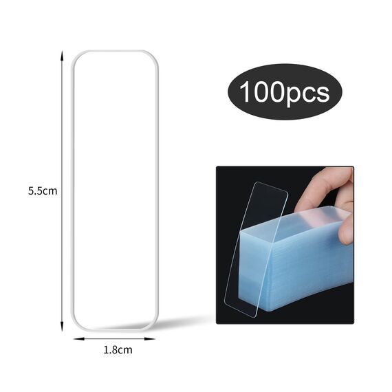 Doppelseitiges Klebeband Extra Stark, 100 Stück Wiederverwendbares Multifunktionales Klebeband Transparent, Klebepads für Teppich, Fliesen, Auto und Küche