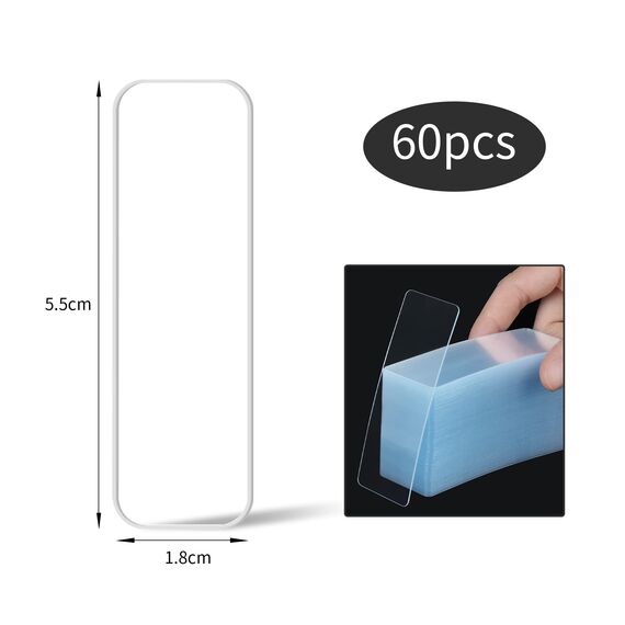 Doppelseitiges Klebeband , 60 Stück Multifunktionales Klebeband Transparent, Klebepads Doppelseitig Extra Stark für Teppich, Fliesen, Auto und Küche