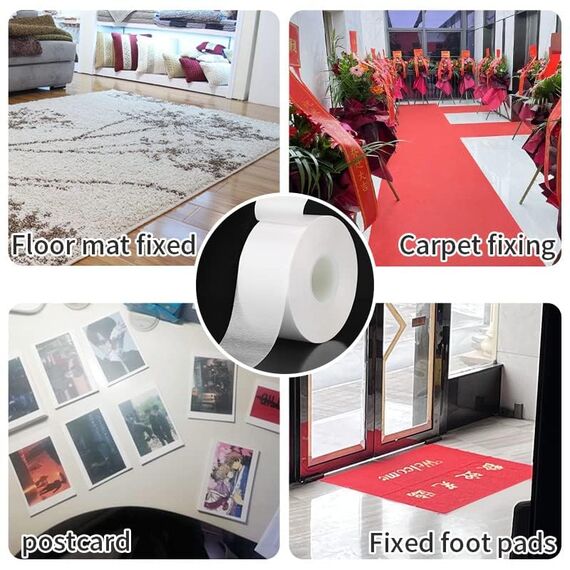 MILEQEE Extra Starkes Doppelseitiges Klebeband, 45 mm x 20 m, Wasserfest, Stark für Teppich, Küche, Auto oder Büro