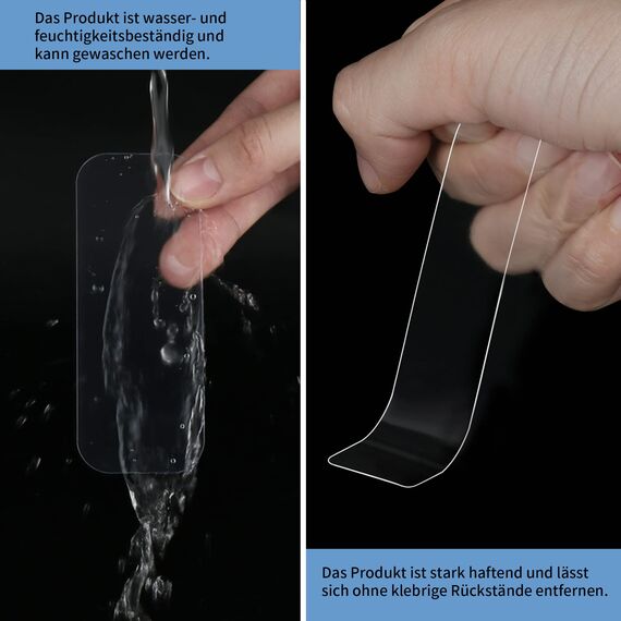 Doppelseitiges Klebeband , 60 Stück Multifunktionales Klebeband Transparent, Klebepads Doppelseitig Extra Stark für Teppich, Fliesen, Auto und Küche