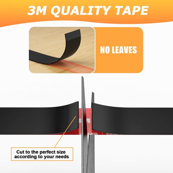 Elover Schwerlast Montage Klebeband doppelseitig, VHB wasserdichtes Schaumband, 4,8m Länge, 24 mm Breite für Auto-LED-Streifen, Wohnkultur, Bürodekoration