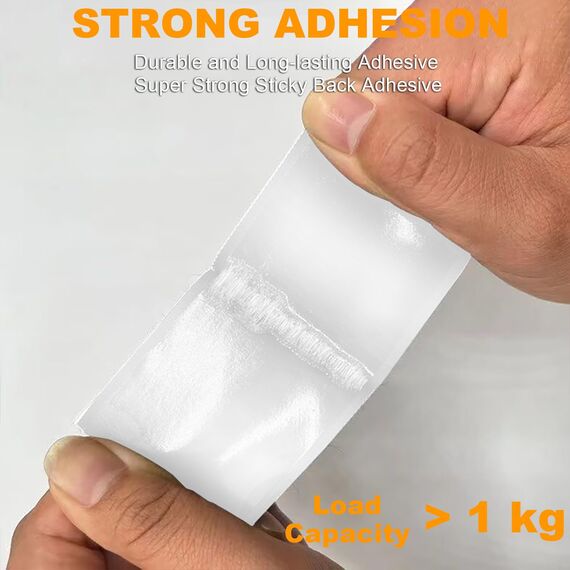 Klettband Selbstklebend Extra Stark, 20 Paare Klebepads Doppelseitig Klettverschluss Selbstklebend Weiß Rechteck 3cm x10 cm Klebepads klett Power Für Die Wohndekoration