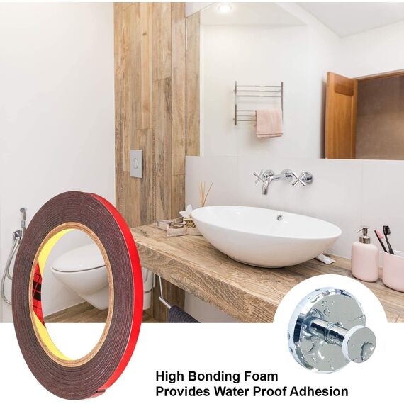 CANOPUS Doppelseitiges Klebeband 3m x 10mm Dunkel Grau Extra Stark Wasserdichtes Montageklebeband Klebestreifen für Wand und LED-Streifen, Auto, Hergestellt aus 3 m Klebeband, Double Sided Tape