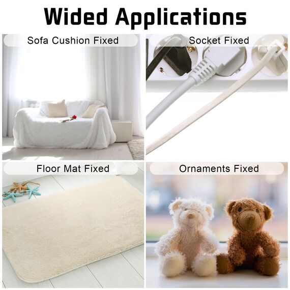 Klettband Selbstklebend Extra Stark, 20 Paare, Aktualisieren Klettverschluss Selbstklebend, Doppelseitige Klettpunkte Klett Selbstklebend, Klettstreifen zum Kleben, Schwarz, 5x5cm