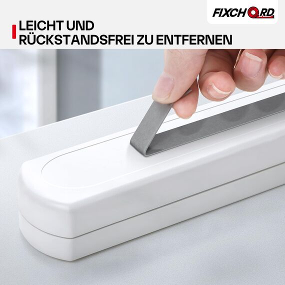 FIXCHORD Doppelseitiges Klebeband Extra Stark, VHB Klebeband, Schaumstoffband, Wasserfestes Montageklebeband für Auto, LED-Lichtband, Heim - und Bürodekoration, Grau (15.4FT×0.59IN)