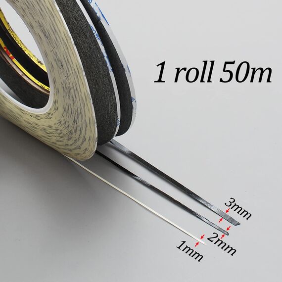 ANDSHUAI 1mm Doppelseitiges Klebeband,Stark klebend Tape,Doppelseitig band extra stark,Doppelseitige Klebebänder,für Smartphone,Tablet Reparatur,Metalle,Kunststoff,DIY,Stark klebend,1 Rolle 50m