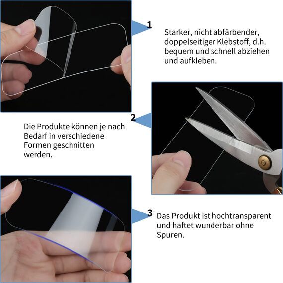 Doppelseitiges Klebeband Extra Stark, 100 Stück Wiederverwendbares Multifunktionales Klebeband Transparent, Klebepads für Teppich, Fliesen, Auto und Küche
