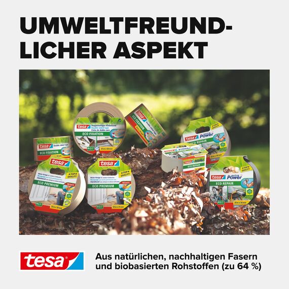 tesa Gewebeband, ökologisch, weiß, 56432-00001-00 20 m : 38 mm