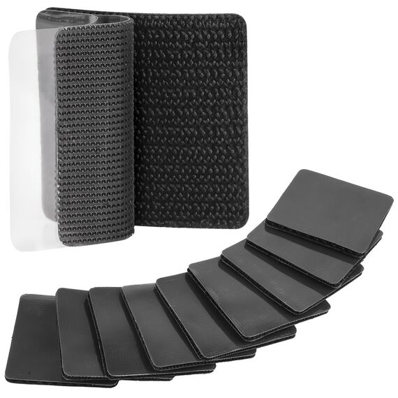 Klettband Selbstklebend Extra Stark, 20 Paare, Aktualisieren Klettverschluss Selbstklebend, Doppelseitige Klettpunkte Klett Selbstklebend, Klettstreifen zum Kleben, Schwarz, 5x5cm