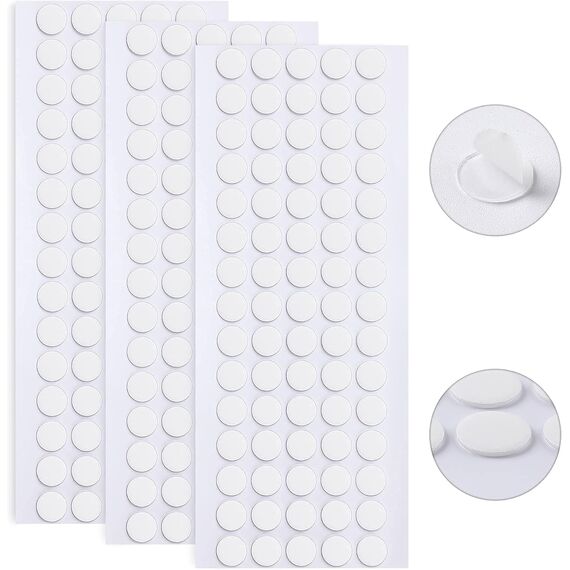 JANYUN Doppelseitiges Klebeband, abnehmbar, rund, transparent, doppelseitiges Klebeband zum Basteln, keine Spuren, Klebeband (10 mm, 140)