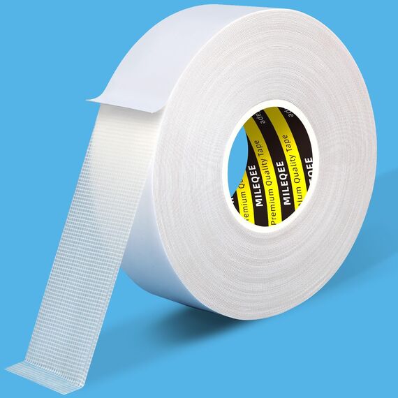 MILEQEE Extra Starkes Doppelseitiges Klebeband 30 mm x 20 m - Wasserfest, Stark für Teppich, Küche, Auto oder Büro