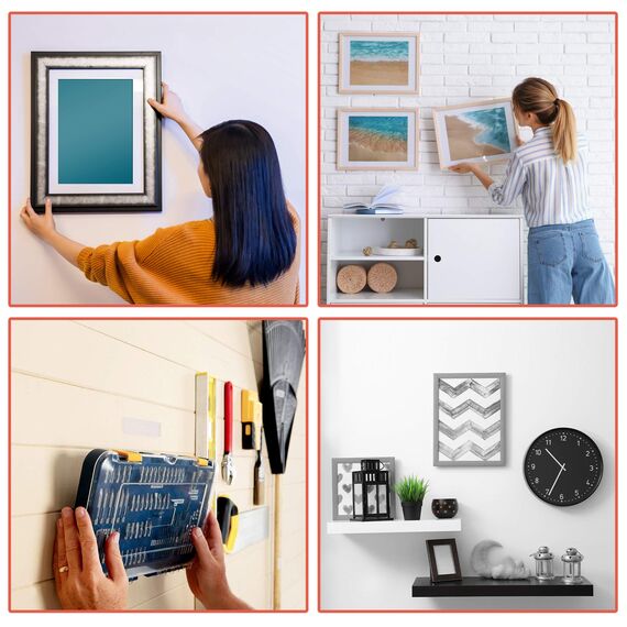 CANOPUS Profi Dual Lock SJ3560 Wasserfest (25mm x 50mm), 12 Stück, Wasserfest Klettband, Bilderaufhängestreifen Transparent Druckverschluss-System