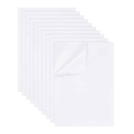 BENECREAT 10 Blatt Doppelseitige Klebeblätter Weißes Selbstklebendes Klebeband Sandwich Schicht Mit Doppeltem Klebeband Für Geschenkpapier Handgefertigte Karte, 42x29 cm