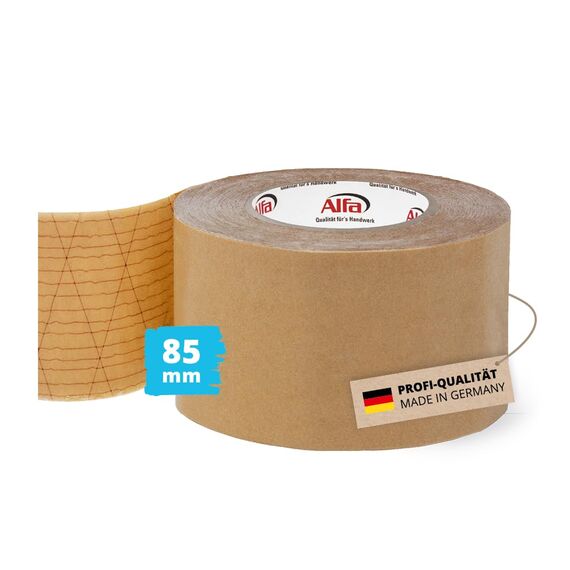 Alfa 1x Sockelleisten Klebeband 85 mm x 50 m doppelseitiges Klebeband mit hoher Anfangs-/Dauerklebkraft zur Montage von Sockelleisten