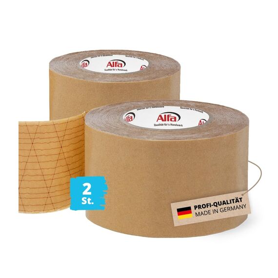 Alfa 2x Sockelleisten Klebeband 85 mm x 50 m doppelseitiges Klebeband mit hoher Anfangs-/Dauerklebkraft zur Montage von Sockelleisten