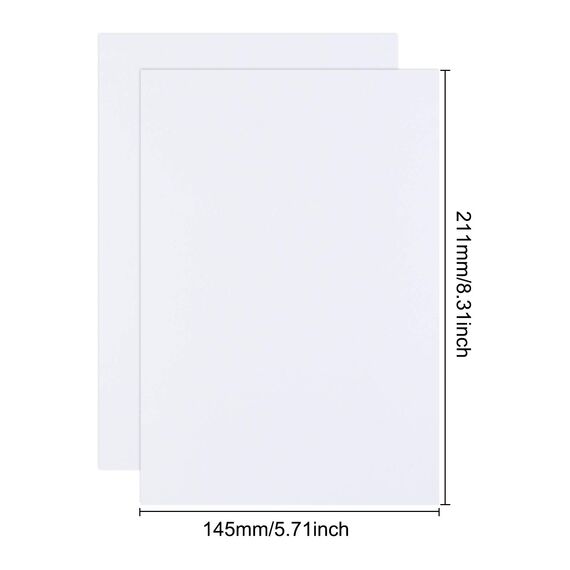 BENECREAT 20 Blatt A5 Doppelseitige Klebeblätter Weißes Selbstklebendes Klebeband Sandwich Schicht Mit Doppelseitenband Für Geschenkpapier Handgefertigte Karte, 21x14.5cm