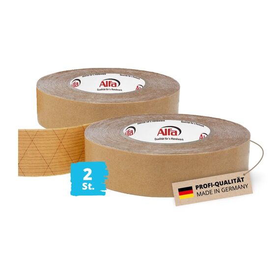 Alfa 2x Sockelleisten Klebeband 30 mm x 50 m doppelseitiges Klebeband mit hoher Anfangs-/Dauerklebkraft zur Montage von Sockelleisten