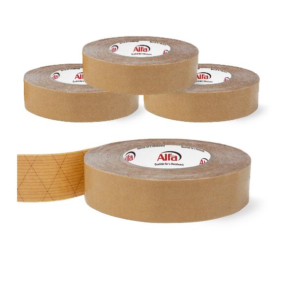 Alfa 4x Sockelleisten Klebeband 30 mm x 50 m doppelseitiges Klebeband mit hoher Anfangs-/Dauerklebkraft zur Montage von Sockelleisten