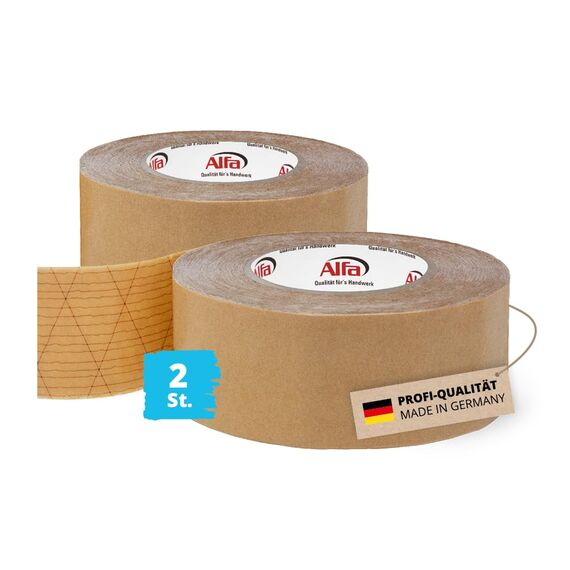 Alfa 2x Sockelleisten Klebeband 50 mm x 50 m doppelseitiges Klebeband mit hoher Anfangs-/Dauerklebkraft zur Montage von Sockelleisten