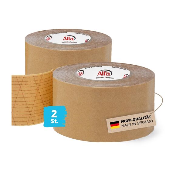 Alfa 2x Sockelleisten Klebeband 70 mm x 50 m doppelseitiges Klebeband mit hoher Anfangs-/Dauerklebkraft zur Montage von Sockelleisten