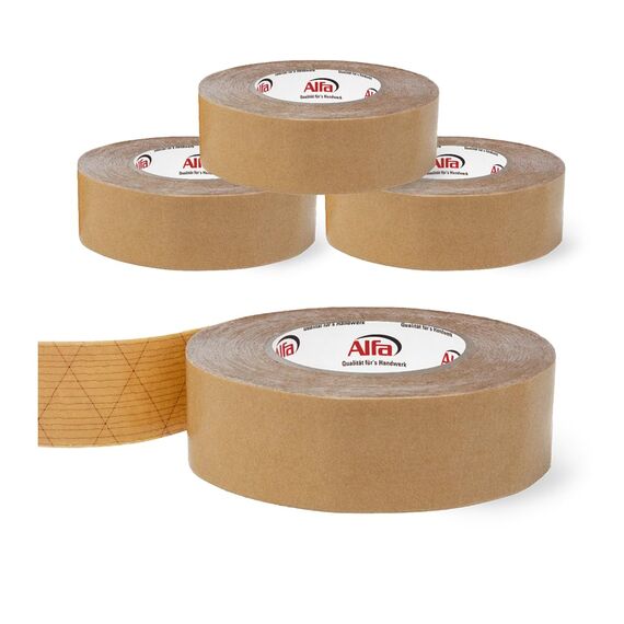 Alfa 4x Sockelleisten Klebeband 40 mm x 50 m doppelseitiges Klebeband mit hoher Anfangs-/Dauerklebkraft zur Montage von Sockelleisten