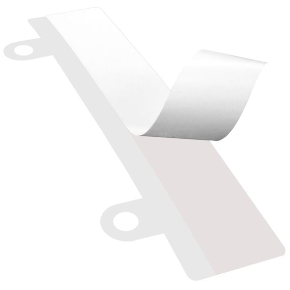 KLEBESHOP24 Heftstreifen zum Kleben | Abheftvorrichtung selbstklebend | 122 x 25 mm | Farbe & Menge wählen/Transparent, 500 Stück