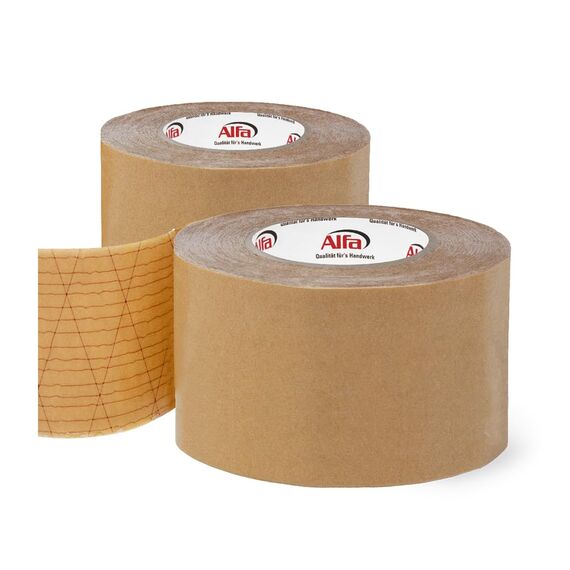 Alfa 2x Sockelleisten Klebeband 85 mm x 50 m doppelseitiges Klebeband mit hoher Anfangs-/Dauerklebkraft zur Montage von Sockelleisten