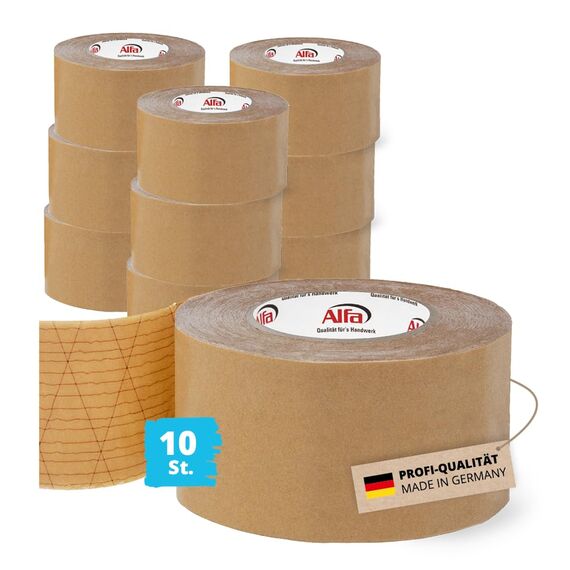 Alfa 10x Sockelleisten Klebeband 70 mm x 50 m doppelseitiges Klebeband mit hoher Anfangs-/Dauerklebkraft zur Montage von Sockelleisten