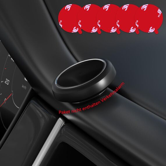 ALAFLY [5 Stück] 3M Doppelseitig Klebrig Klebstoff Ersatzpads für OOONO CO-Driver NO1 / OOONO-NO2, 30mm Runde Hitzebeständig Starke VHB Aufkleber Klebepads für Sonnenblende, Armaturenbrett, Alle Autos