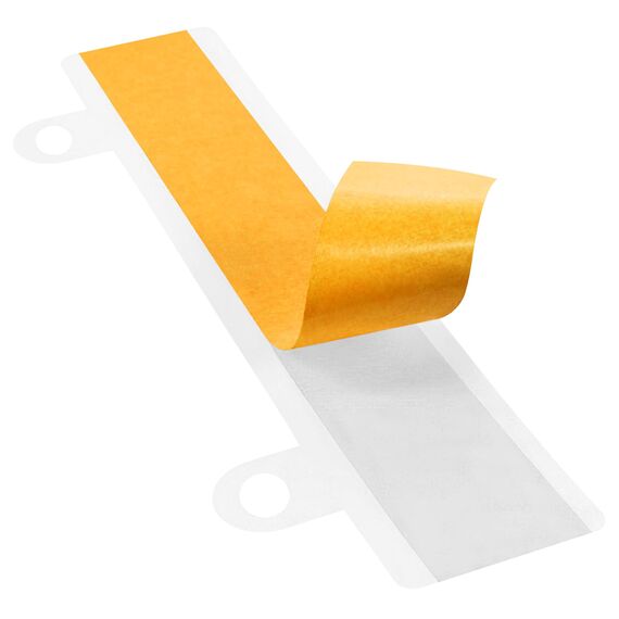 KLEBESHOP24 Heftstreifen zum Kleben | Abheftvorrichtung selbstklebend | 122 x 25 mm | Farbe & Menge wählen/Weiß, 1000 Stück