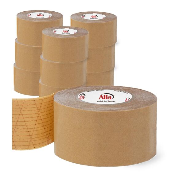 Alfa 10x Sockelleisten Klebeband 70 mm x 50 m doppelseitiges Klebeband mit hoher Anfangs-/Dauerklebkraft zur Montage von Sockelleisten