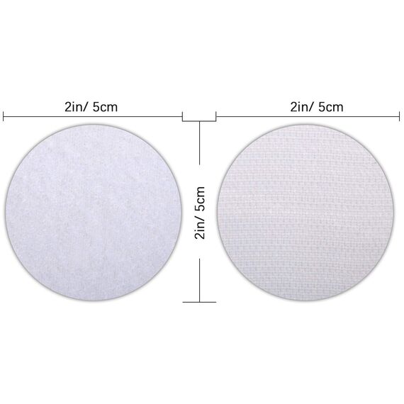 BRAVESHINE 12 Paar Klettband Selbstklebend Rund, Klettpunkte 50mm, Rund Selbstklebend Klettverschluss Weiß