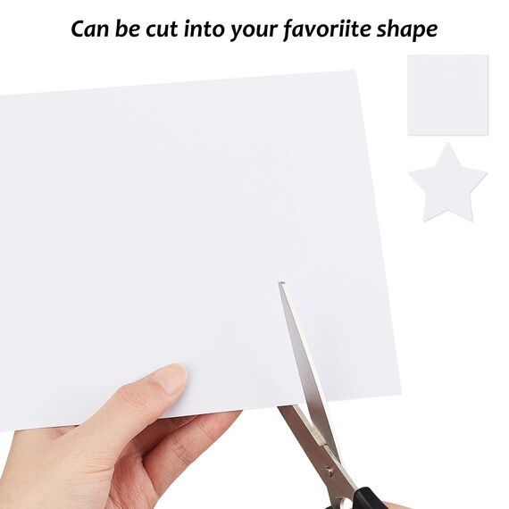 BENECREAT 20 Blatt A5 Doppelseitige Klebeblätter Weißes Selbstklebendes Klebeband Sandwich Schicht Mit Doppelseitenband Für Geschenkpapier Handgefertigte Karte, 21x14.5cm