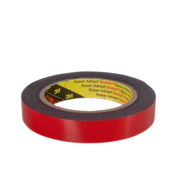 Klebeband doppelseitig 3M PT1100 für Metall und lackierte Oberflächen schwarz stark klebend 19mm x 4m