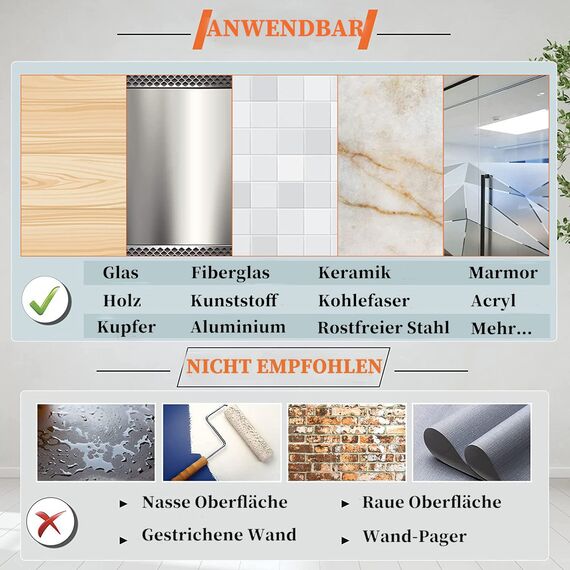 HEEYoo Doppelseitiges Klebeband Extra Stark Nano Tape Wasserfest Ablösbar Non-Marking Transparent Teppich Klebeband 1 Rolle*3 m