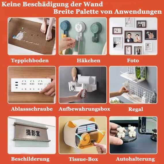 9M Doppelseitiges Klebeband Extra Stark Ablösbar, 1MM*2CM*3M Spurlos, Rutschfest, Wiederverwendbar, Doppelseitig Klebend Nano Klebeband