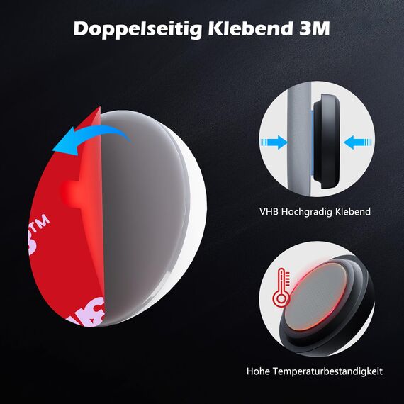 ALAFLY [5 Stück] 3M Doppelseitig Klebrig Klebstoff Ersatzpads für OOONO CO-Driver NO1 / OOONO-NO2, 30mm Runde Hitzebeständig Starke VHB Aufkleber Klebepads für Sonnenblende, Armaturenbrett, Alle Autos