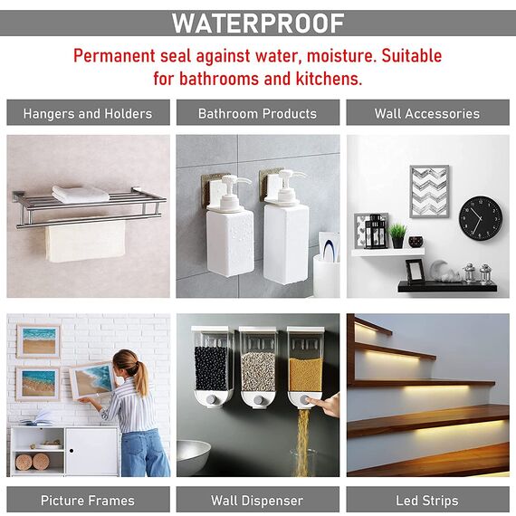 CANOPUS Profi Doppelseitig Klebeband Extra Stark, 4229P Klebeband 3m x 8mm Wasserfest Montageklebeband für Auto, Automobil klebeband, Ideal für LED-Streifen, Wohnkultur, Büro Schul-Apps Dunkelgrau