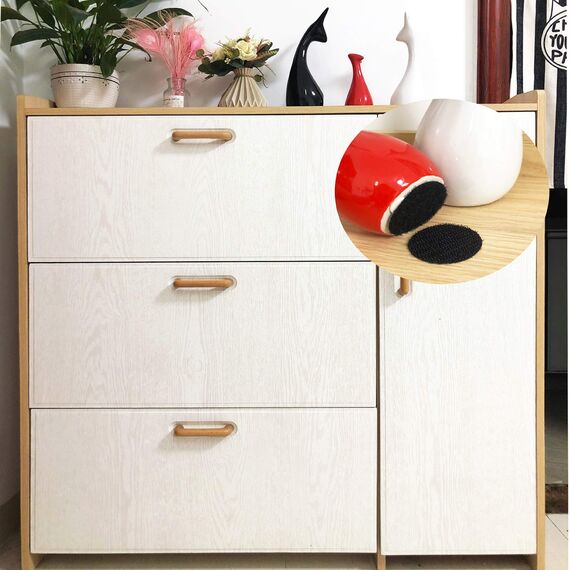 BRAVESHINE 12 Paar Klettband Selbstklebend Extra Stark Rund, 50mm Klettpunkte Selbstklebend Schwarz