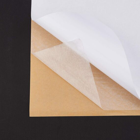 BENECREAT 16 Blatt A4 Doppelseitige Klebeblätter Rechteck Selbstklebendes Klebeband Sandwich-Schicht mit Doppelseitenband für Geschenkpapier handgefertigte Karte, 30.7x21cm