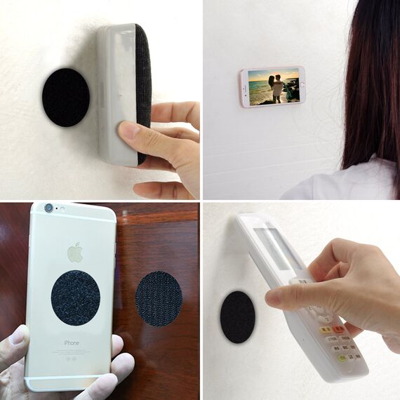 BRAVESHINE 16 Paar Klettband Selbstklebend Rund, Klettverschluss Selbstklebend Extra Stark Ø38mm Schwarz