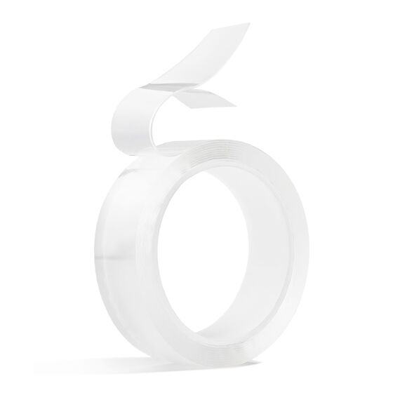 smart by Leviatan Doppelseitiges Klebeband Extra Stark 3m - Nano Tape - Transparent Entfernbares Wiederverwendbares Klebestreifen - Mehrfach Verwendbare Klebestreifen Double Sided, Breite 2cm